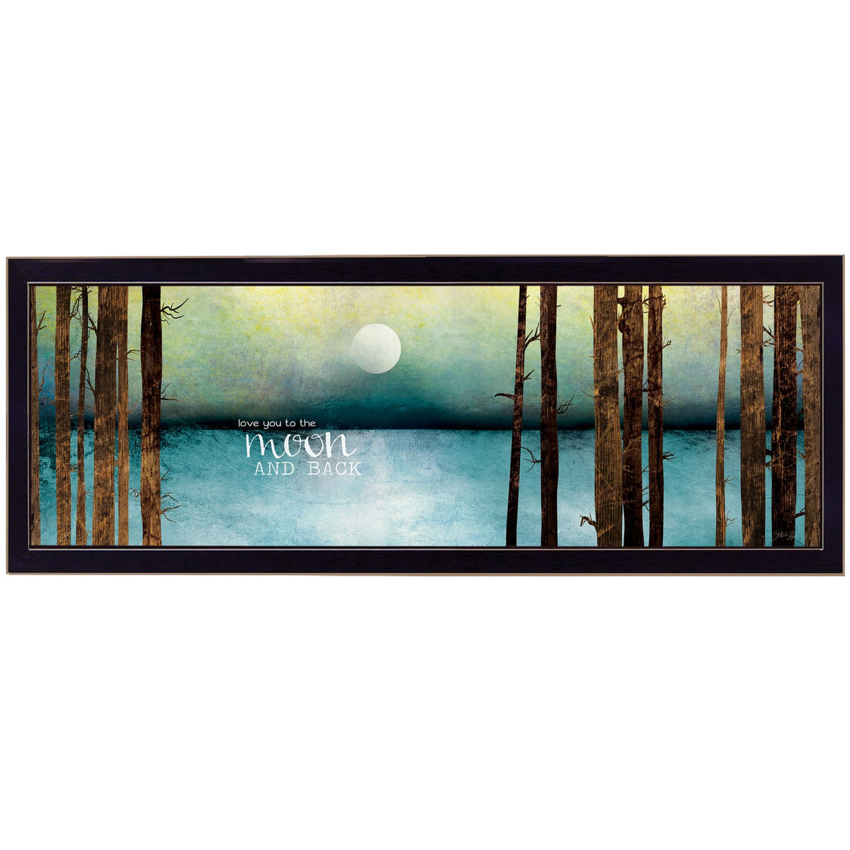 Ready to Hang Framed Print - Love You Moon & Back Art