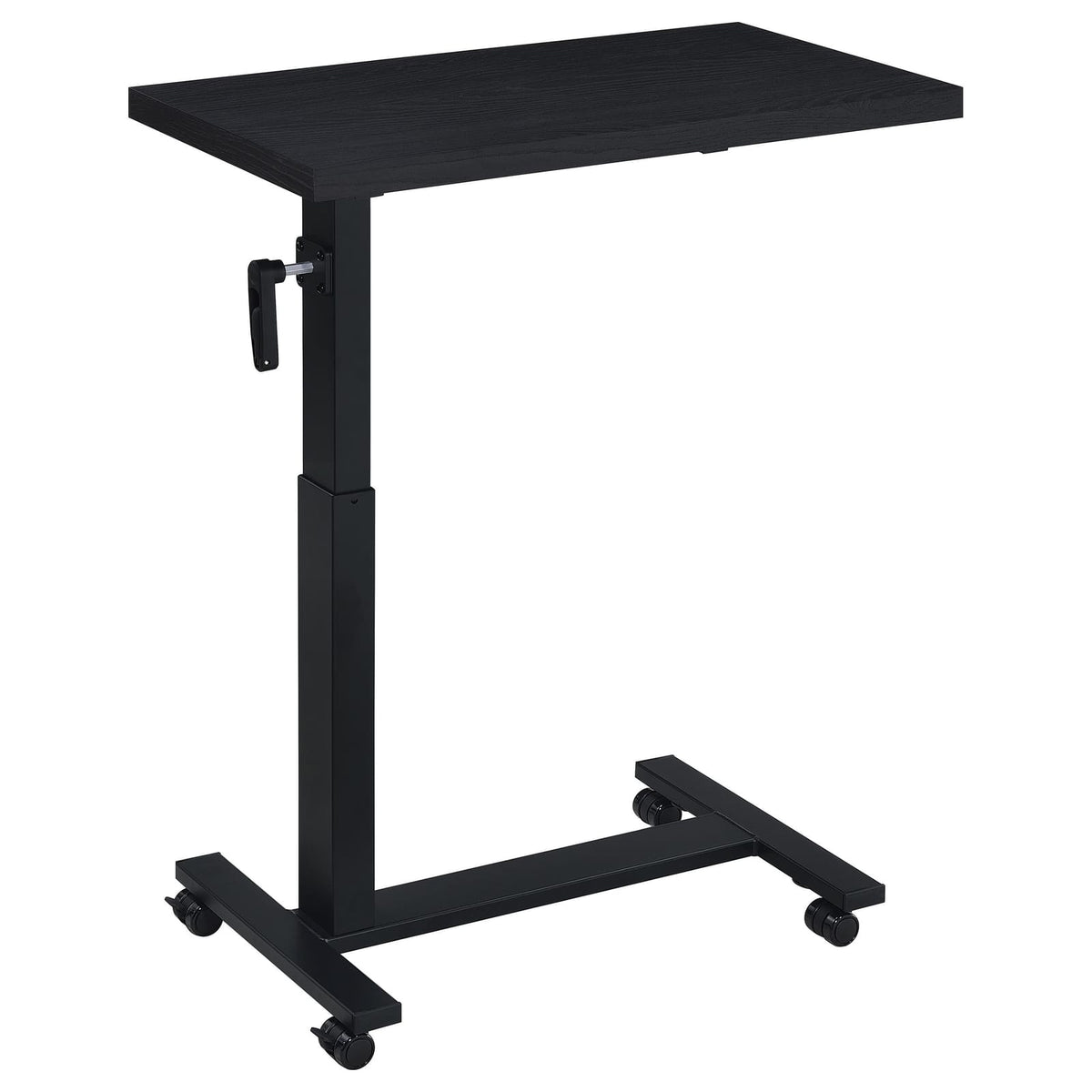 Black Height Adjustable C-Table - 27 to 39 Inch Range for Living Room