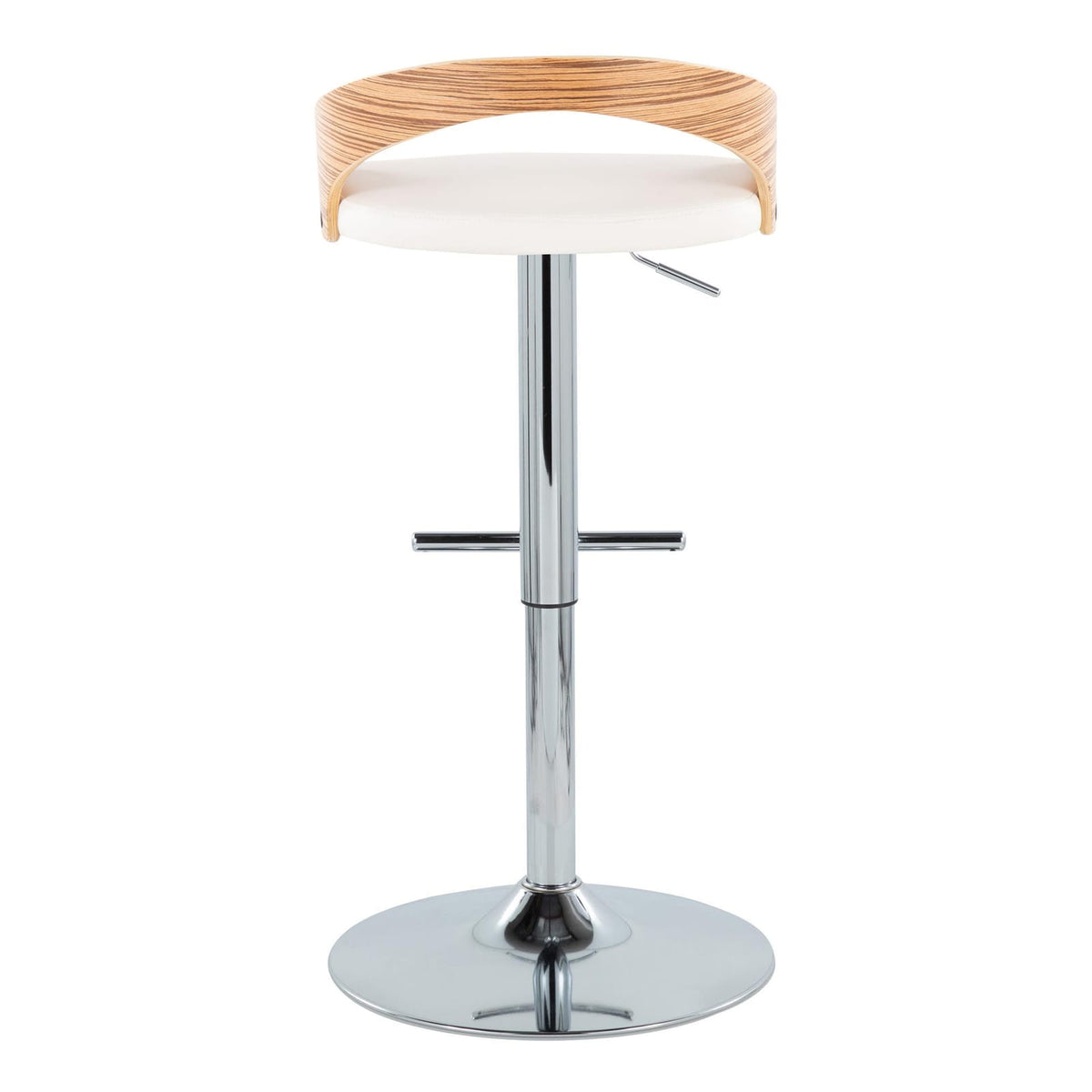 Mid-Century Modern Faux Leather Barstool Set for Dining Room