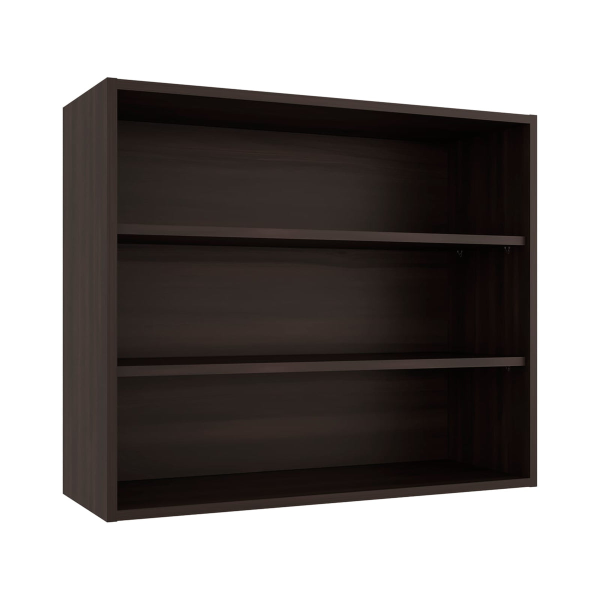 Ida Wall Shelf - Dark Walnut: 3 Shelves for Storage