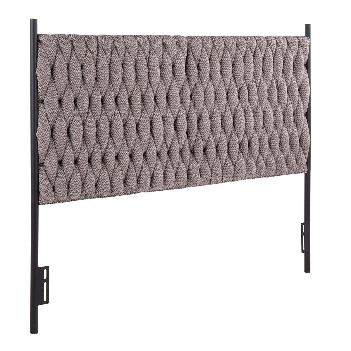 Black Metal Braided Headboard - Queen Size