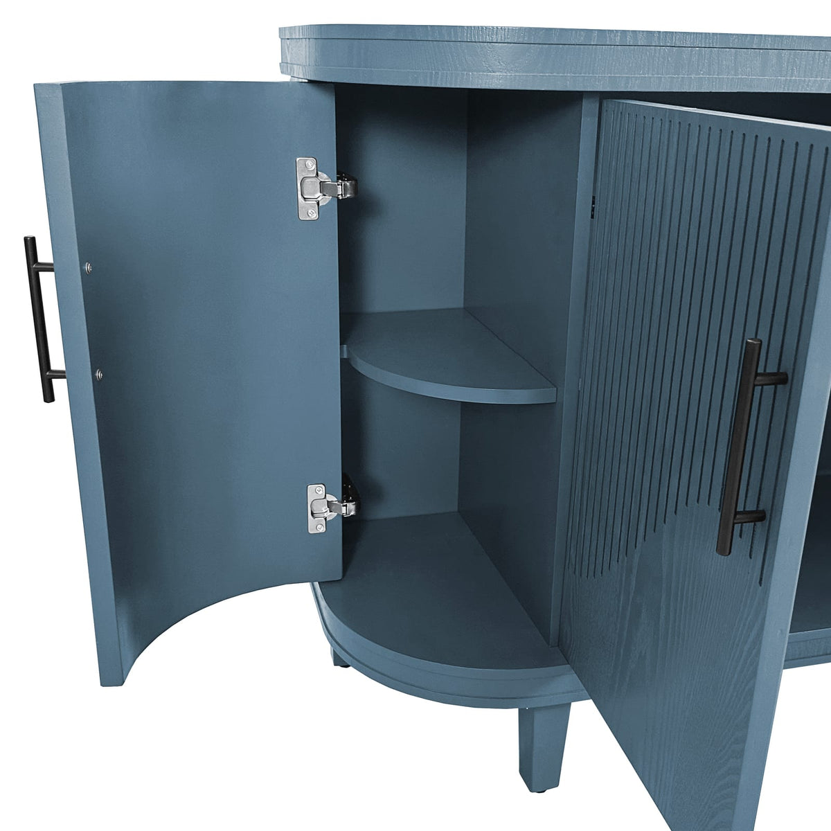 Modern Blue MDF Sideboard Storage Cabinet - 47.2 Inch for Living Room