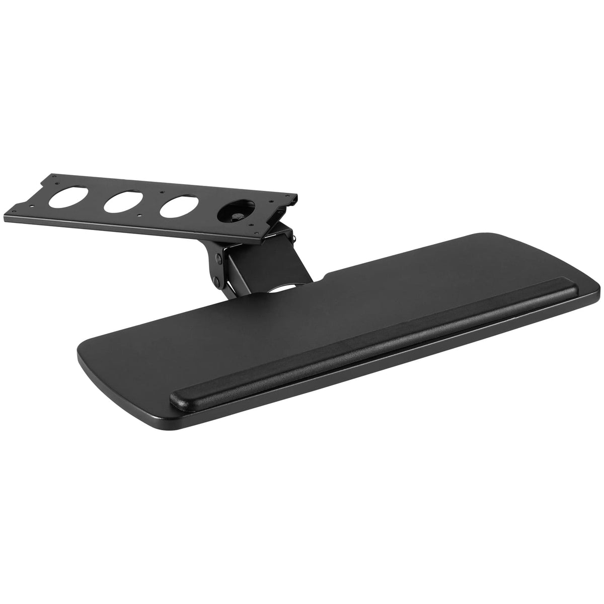 Adjustable Keyboard Tray Under Desk - 25x9.8 Inch Black MDF Metal