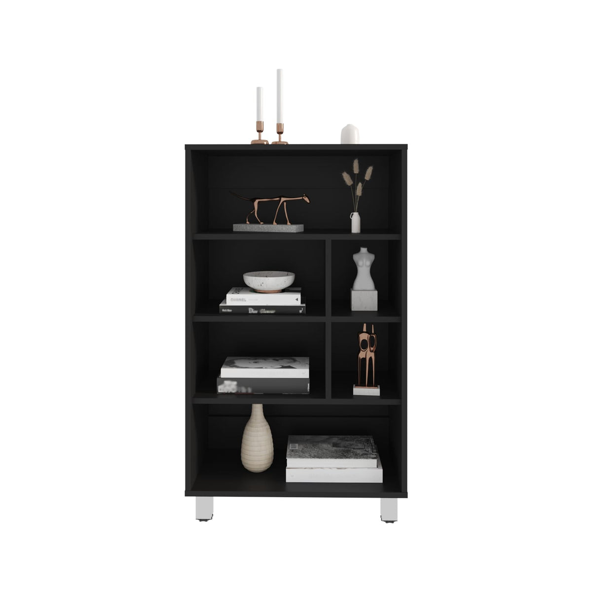 Black 40" Tall File Cabinet - Compact Storage for Home Office