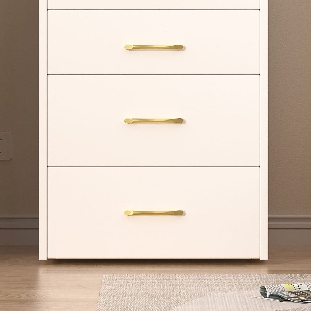 3-in-1 Vanity Desk - White MDF Makeup Vanities with Mirror & Drawers