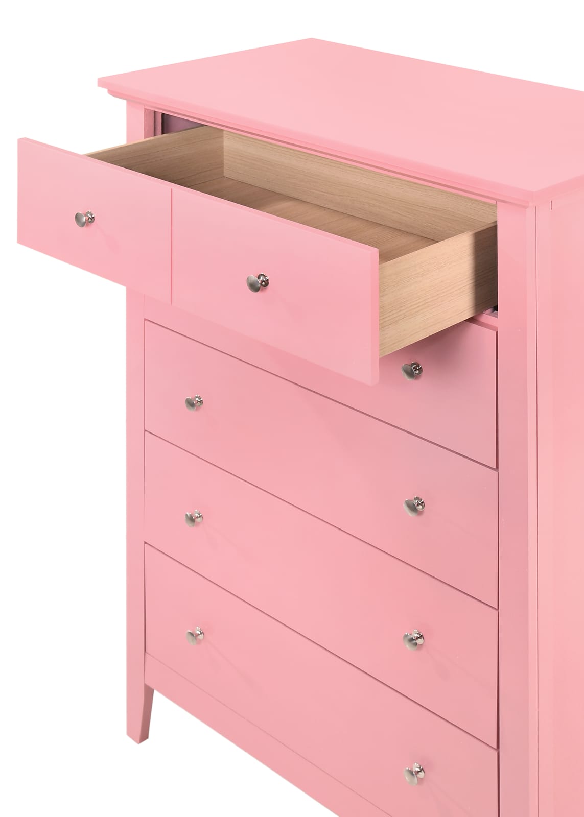 Charming Pink Storage Chest - 48" Wood Dresser