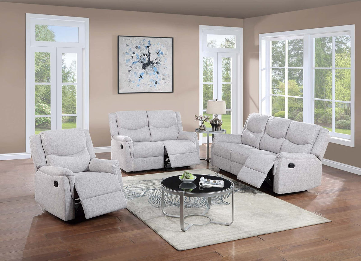 Off White Modern Recliner Loveseat - 37" x 53"