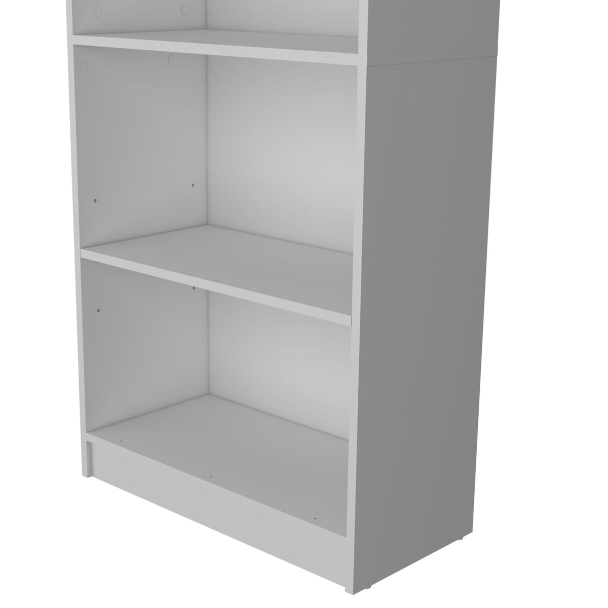 Modern White Engineered Wood Storage Shelves for Living Room