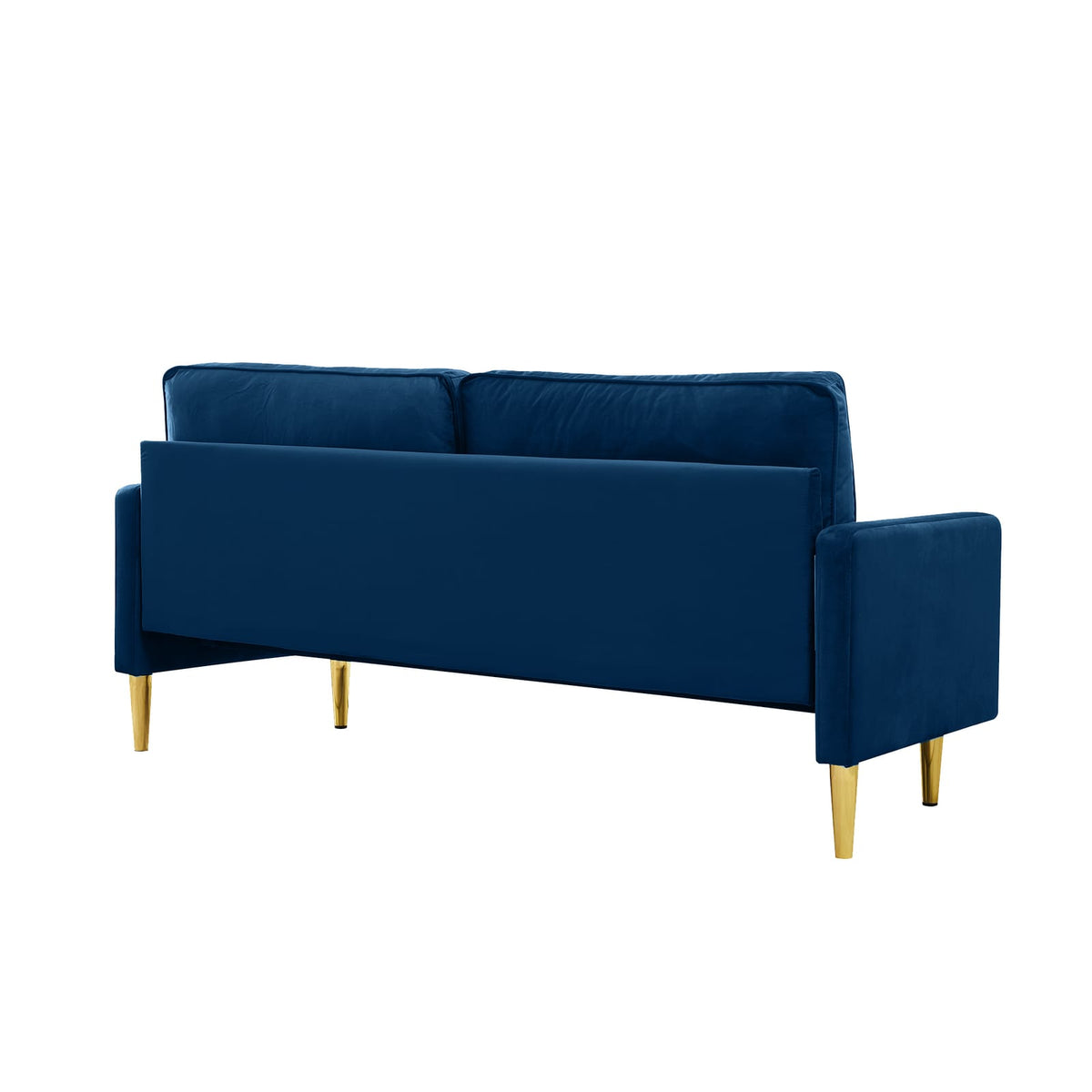 65-Inch Navy Velvet Loveseat Sofa - Comfortable & Stylish