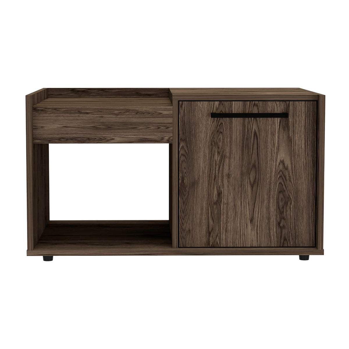 Tualatin 2-Shelf Coffee Table Dark Walnut - Storage & Style for Living Room