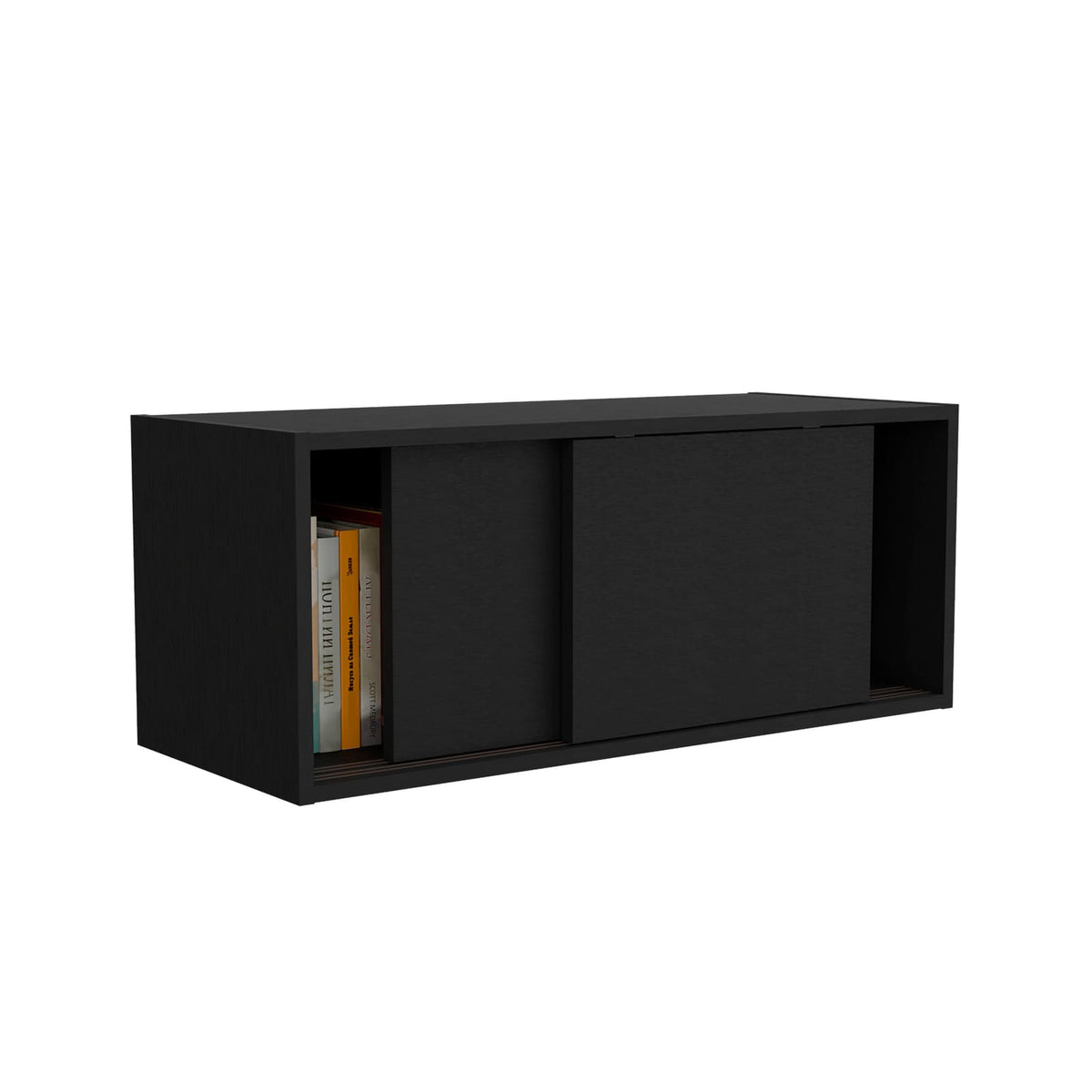 Black Wall Mounted File Cabinet - 32" Storage Cabinet