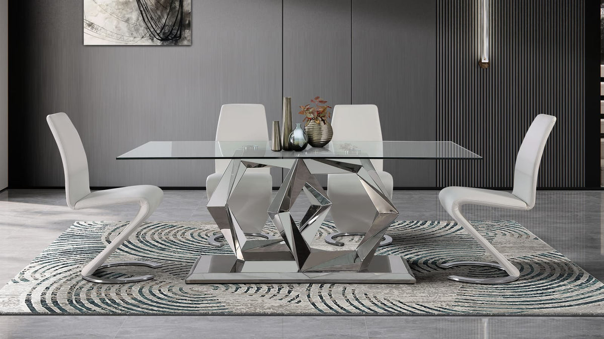 Marcus Horseshoe White Dining Chairs (Kit of 2) - Durable & Stylish