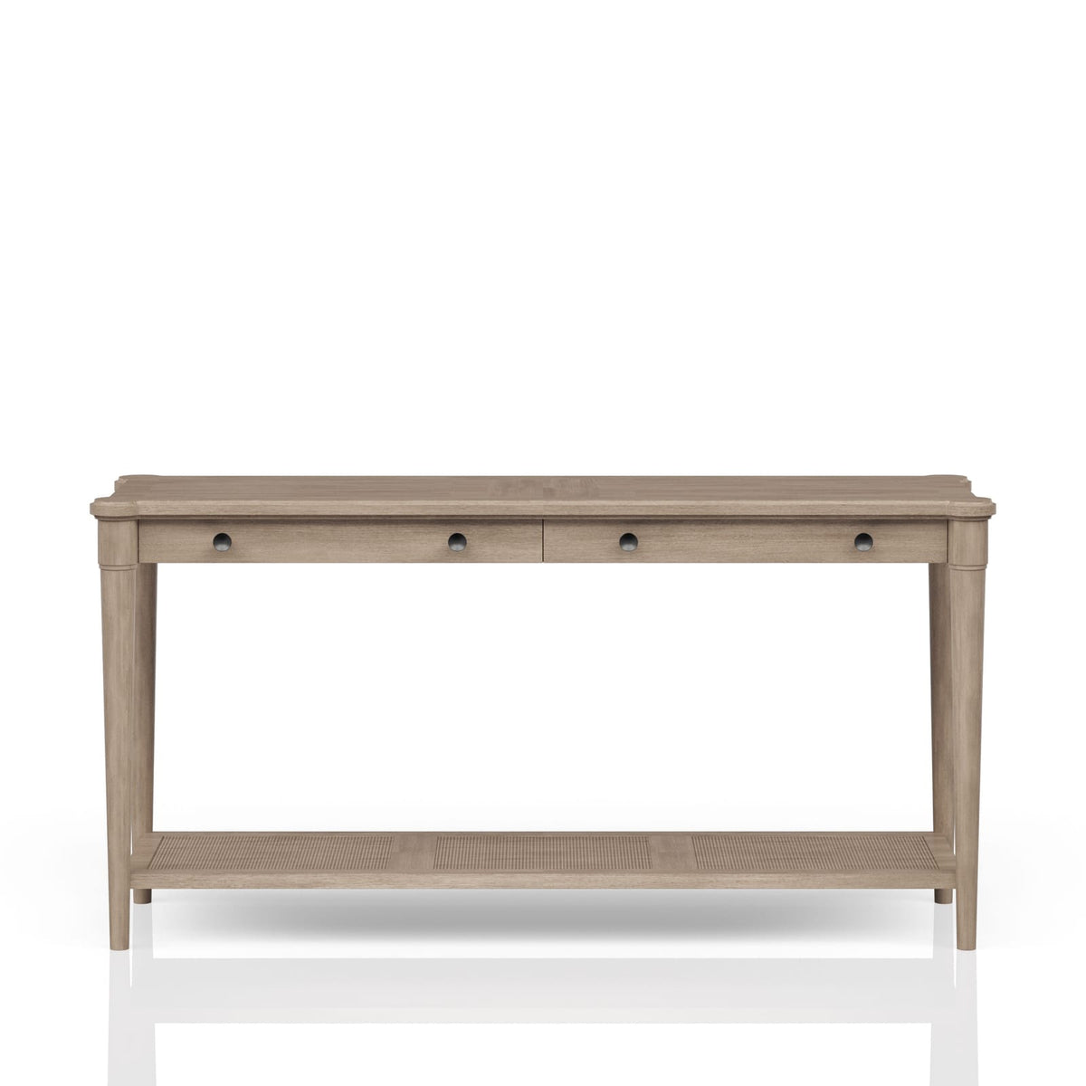 Sofa Table in Sand Finish - Storage & Style