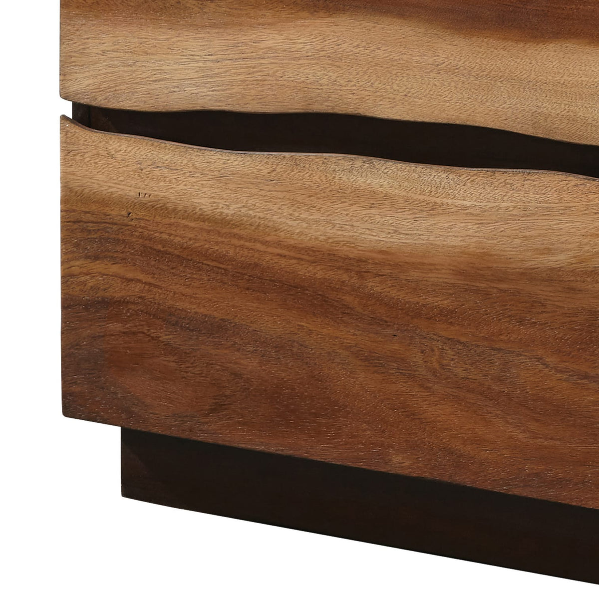 Smokey Walnut 2-Drawer Nightstand - Farmhouse Style