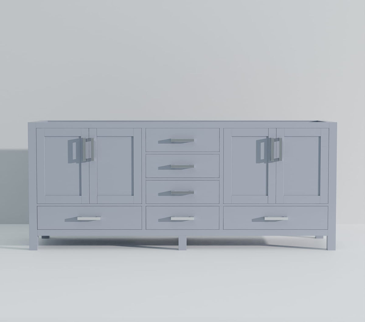 Dark Grey Double Bath Vanity - 84 Inch Wide