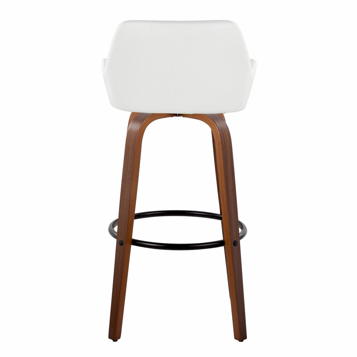 White Faux Leather Barstools for Kitchen Dining Room Set