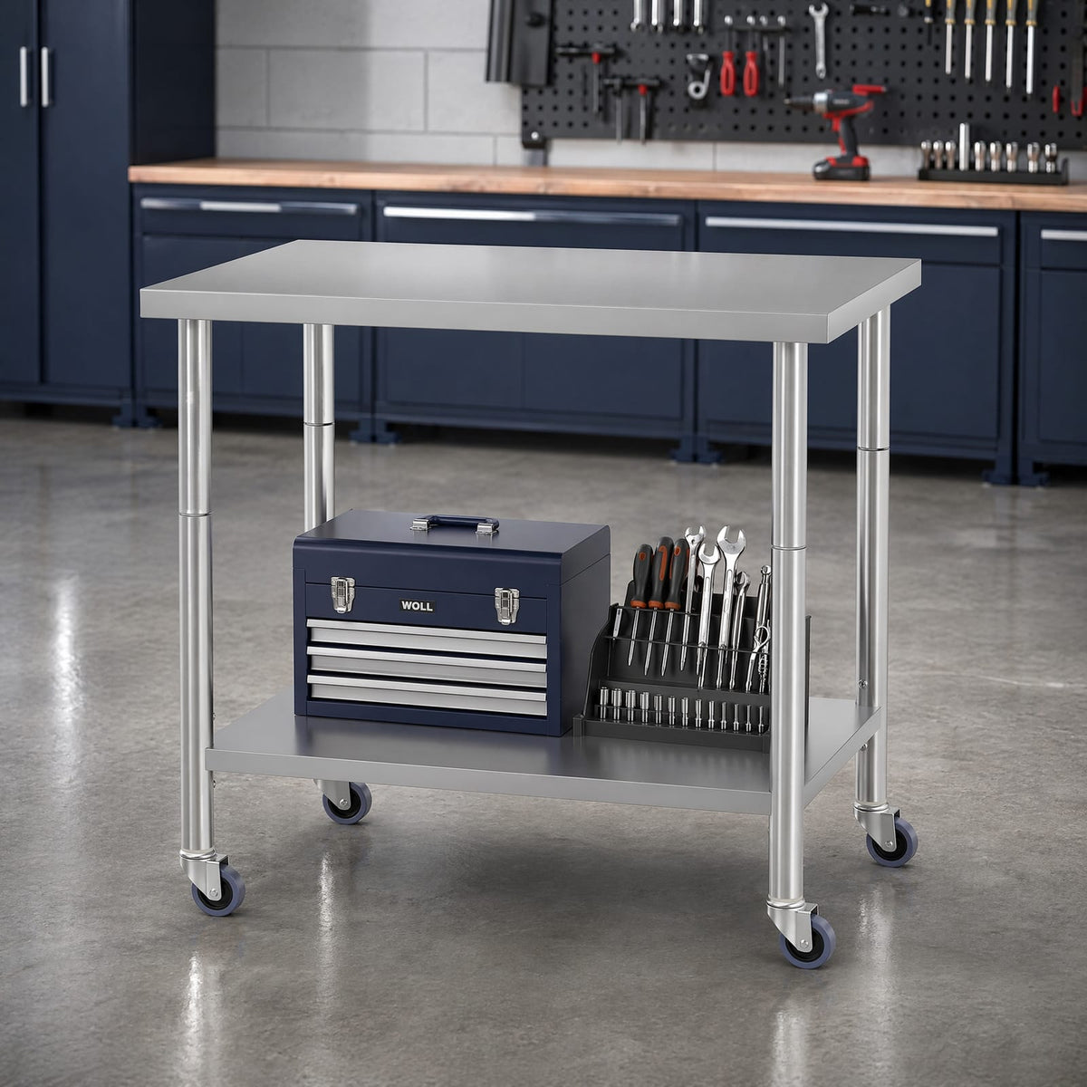 48 Inch Stainless Steel Kitchen Table - Restaurant Prep Table