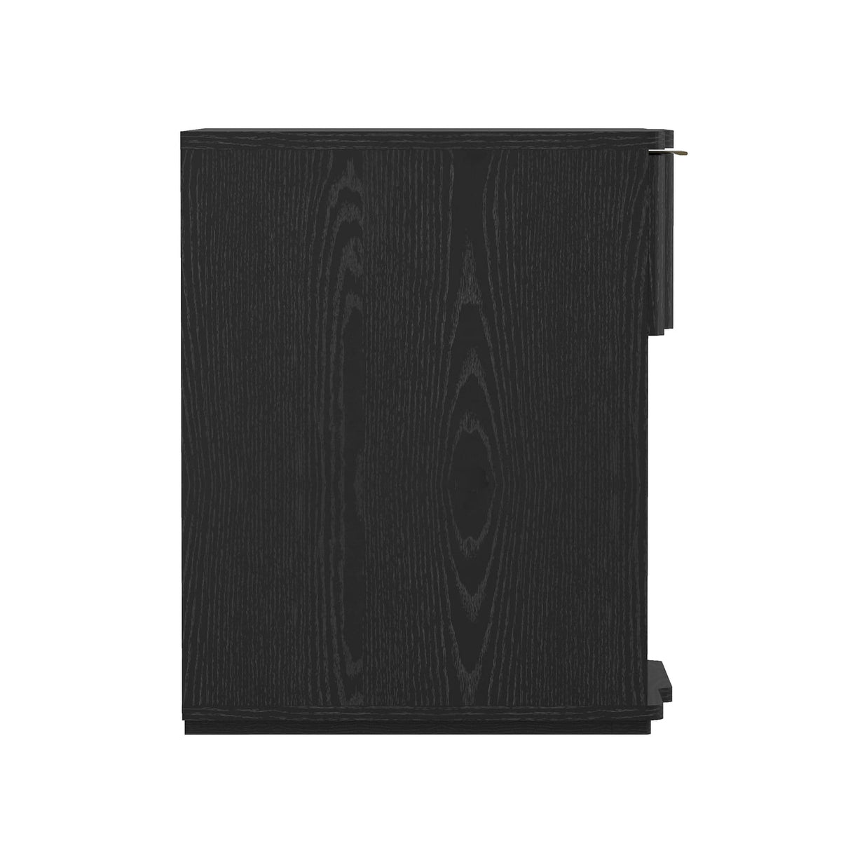 Black MDF Nightstand - 22" Wide Storage Table for Bedroom