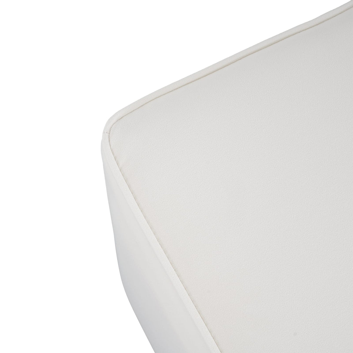 Cream Corduroy Ottoman - Square Storage Footrest