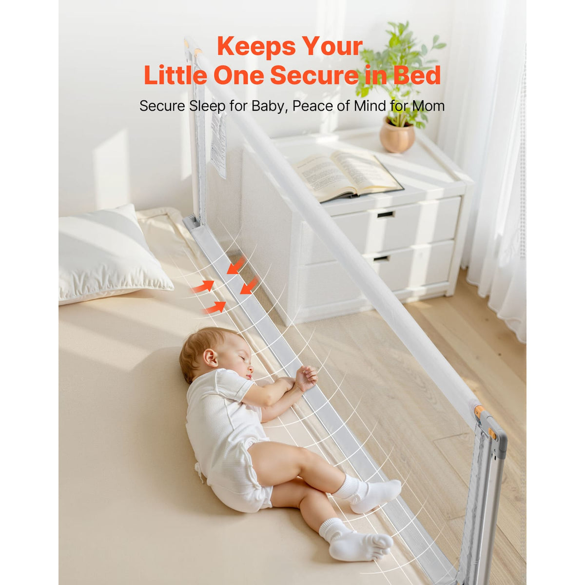 Toddler Bed Rail - Gray Iron Guard Rail
