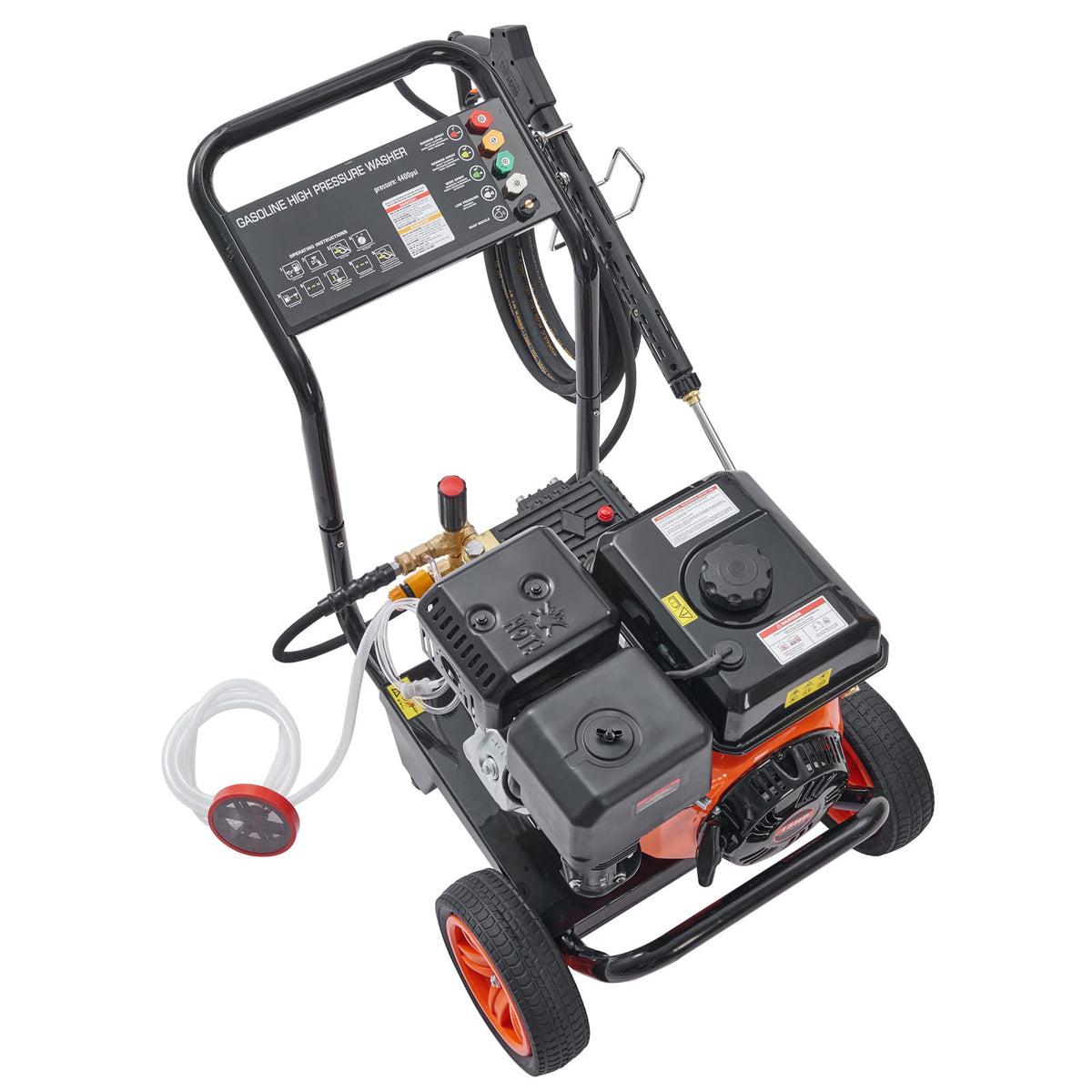 4400 PSI Gas Pressure Washer - Black Orange Stainless Steel