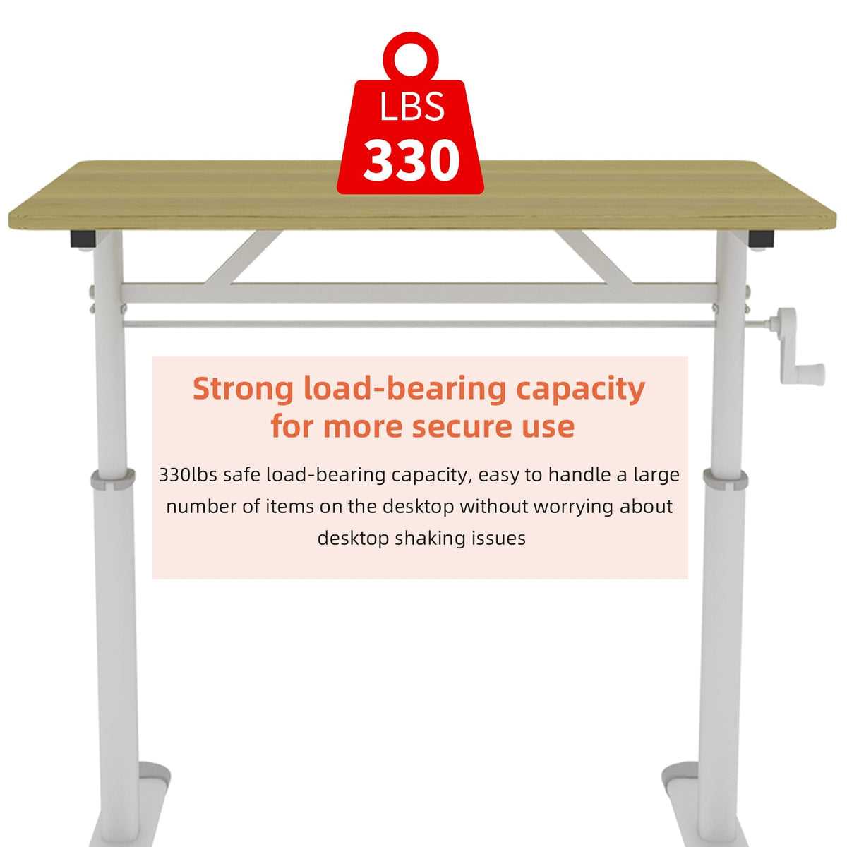 Adjustable Study Desk - Z-Shape, Poplar Wood