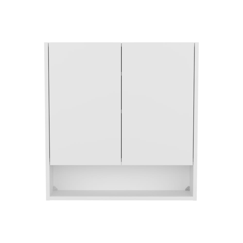 Hickory Double Door Medicine Cabinet - Bathroom Storage White