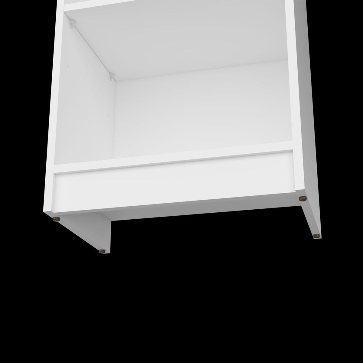 White Engineered Wood Bookcase - 5 Shelves, 17.7"W for Living Room