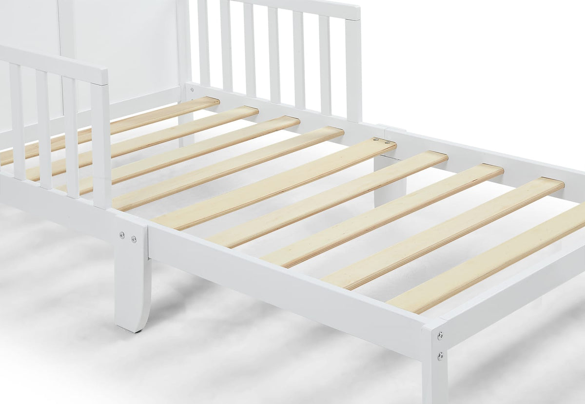 Olive & Opie Birdie Toddler Bed - White Solid Wood