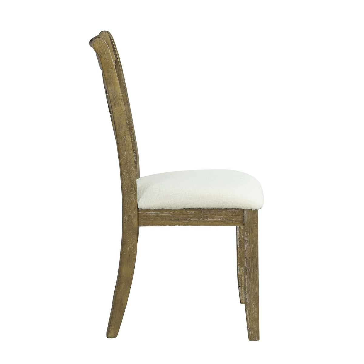 Beige Linen Dining Side Chair Set of 2 for Dining Room