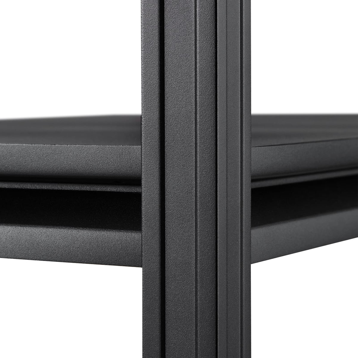 Black Carbon Steel 5-Tier Garage Shelving Unit - 18x36x72 Inch for Living Room