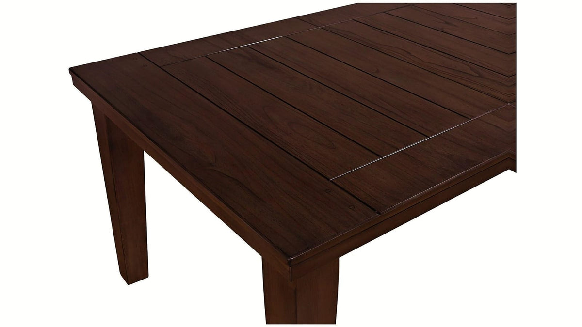Contemporary Solid Wood Dining Table with 18" Leaf for Dining Room