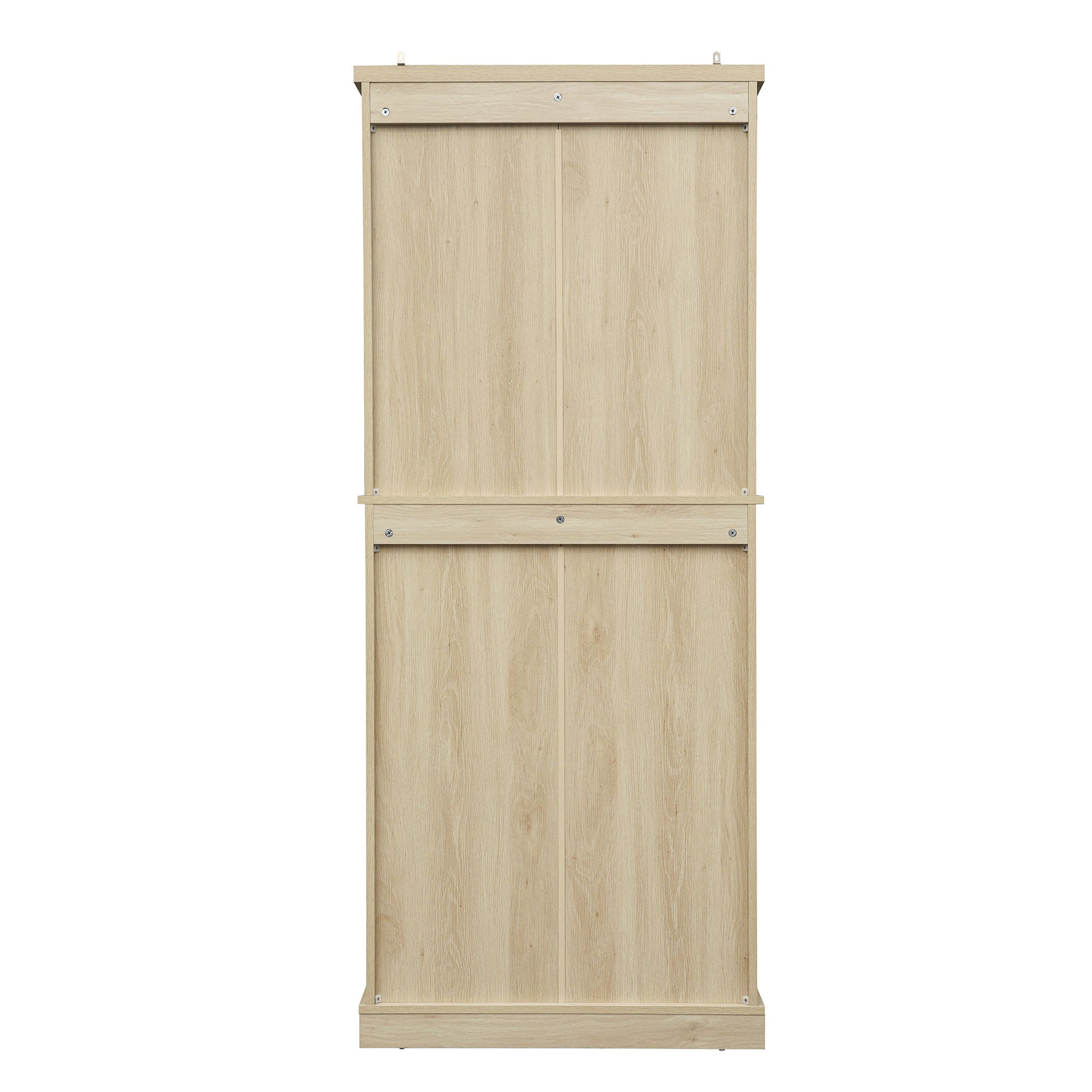 4 Door Cabinet with 1 Drawer, with 4 Adjustable Inner Shelves, Storage Cabinet