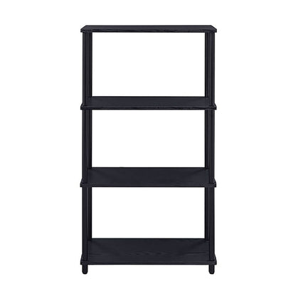 Black Bookshelf with 4 Shelf - Rustic Display Shelves