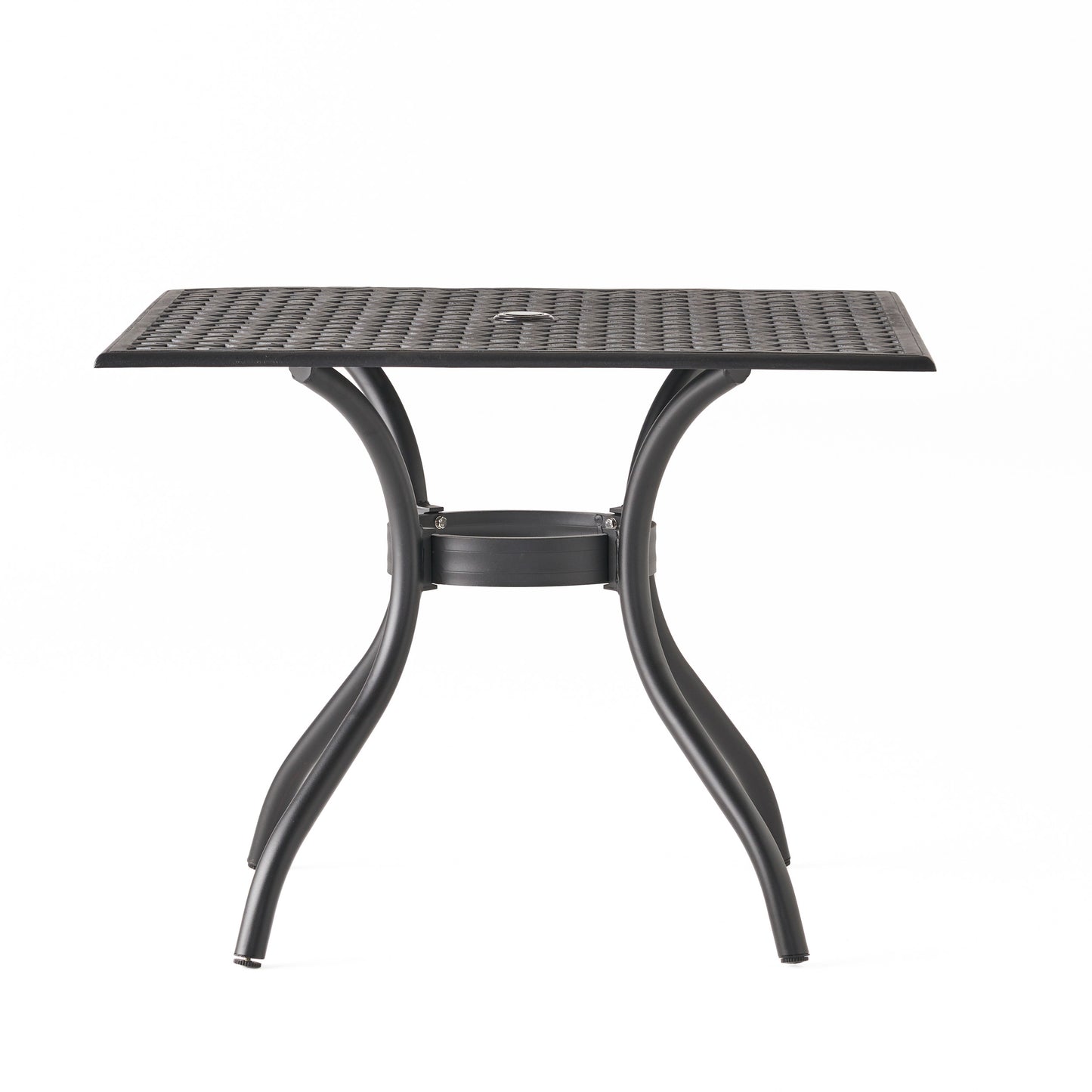 Black Aluminium Outdoor Dining Set for Patio Deck