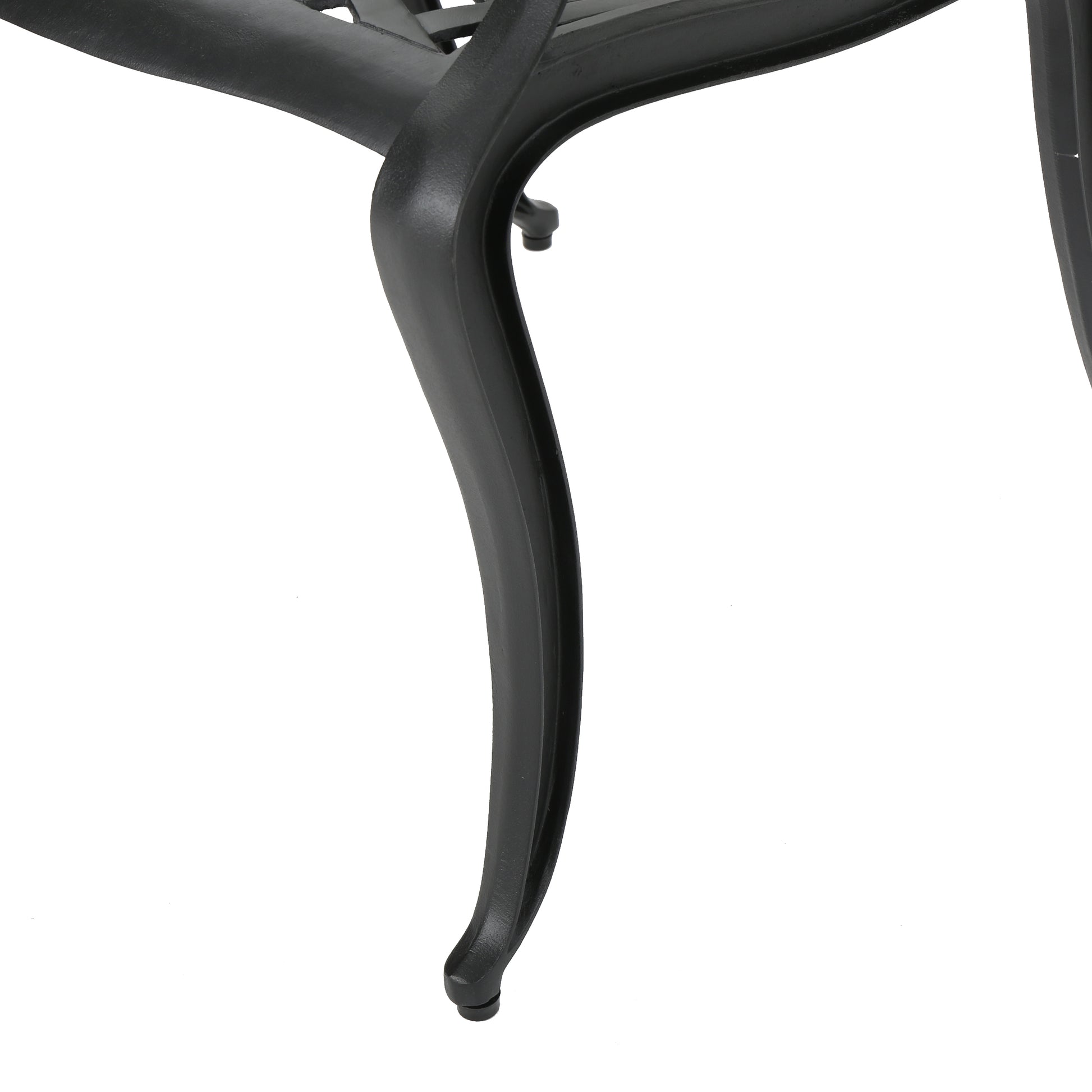 Black Aluminium Outdoor Dining Set for Patio Deck