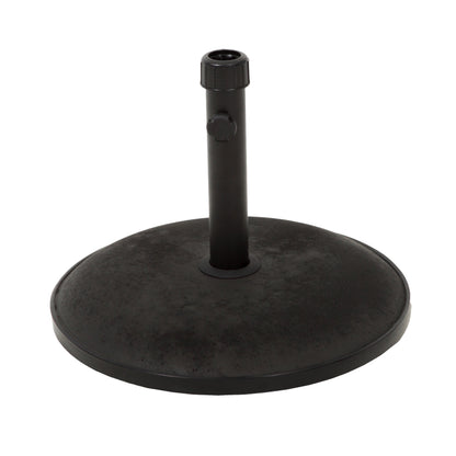 Black Concrete Umbrella Base - Weather-Ready Shade
