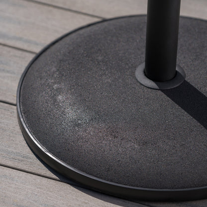 Black Concrete Umbrella Base - Weather-Ready Shade
