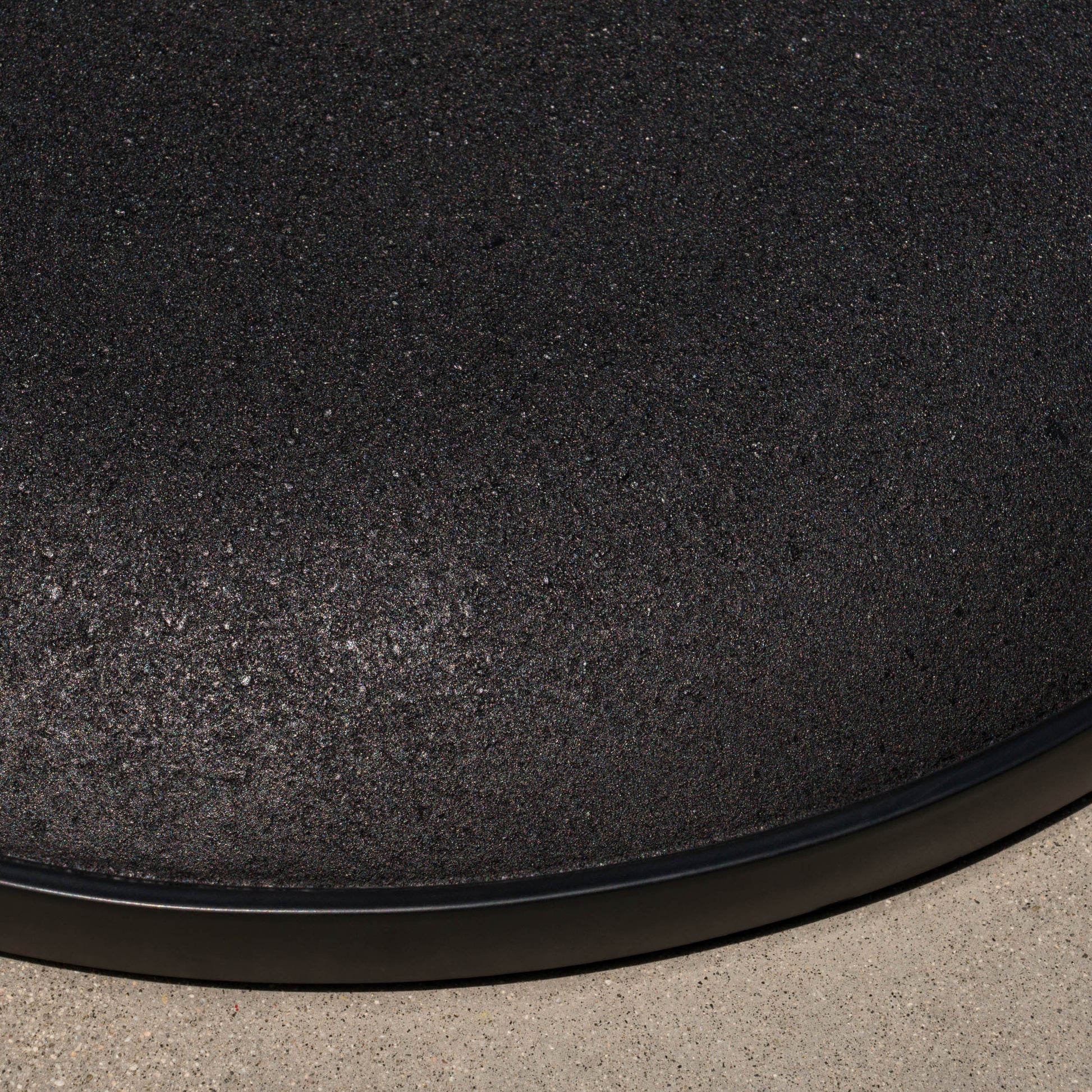 Black Concrete Umbrella Base - Weather-Ready Shade
