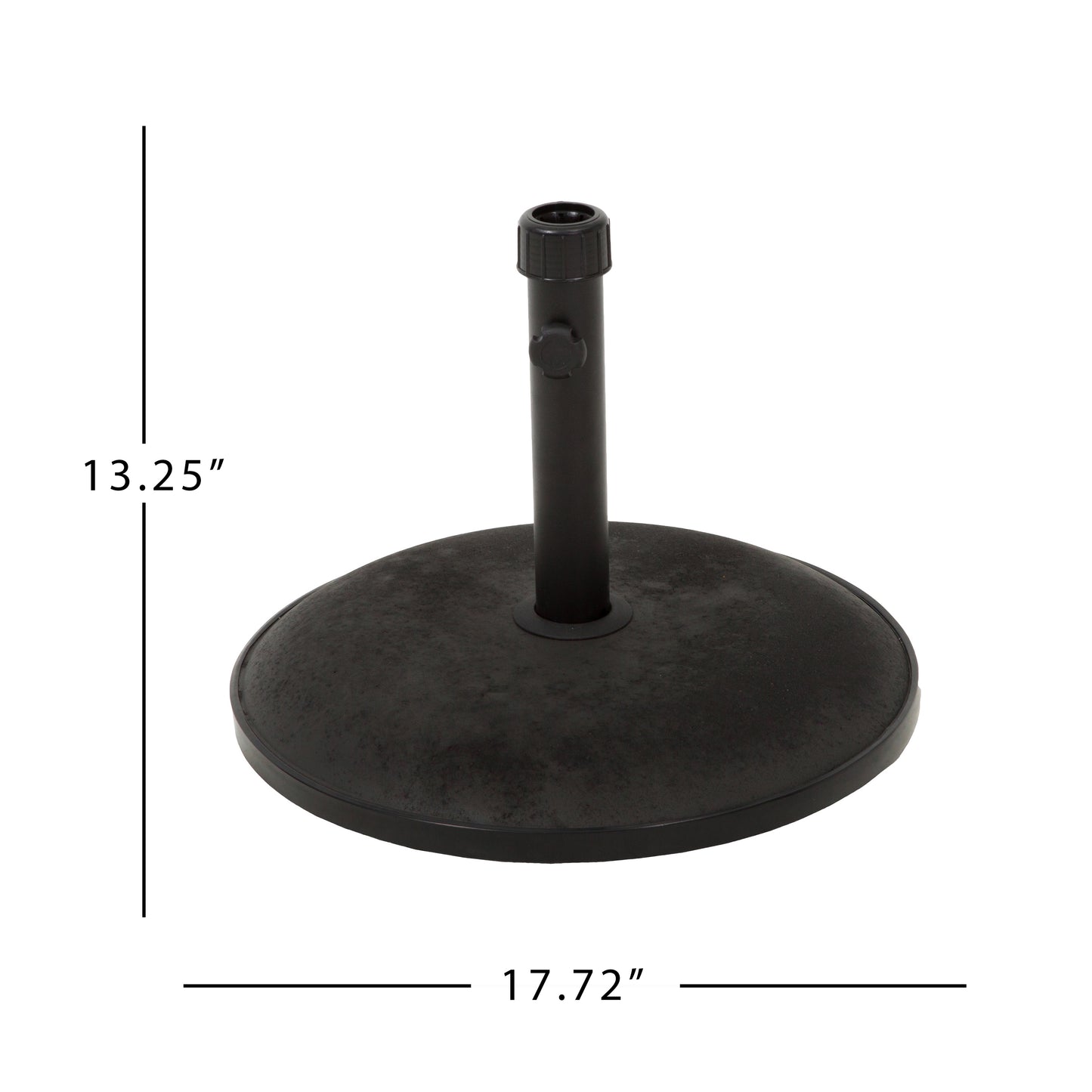 Black Concrete Umbrella Base - Weather-Ready Shade