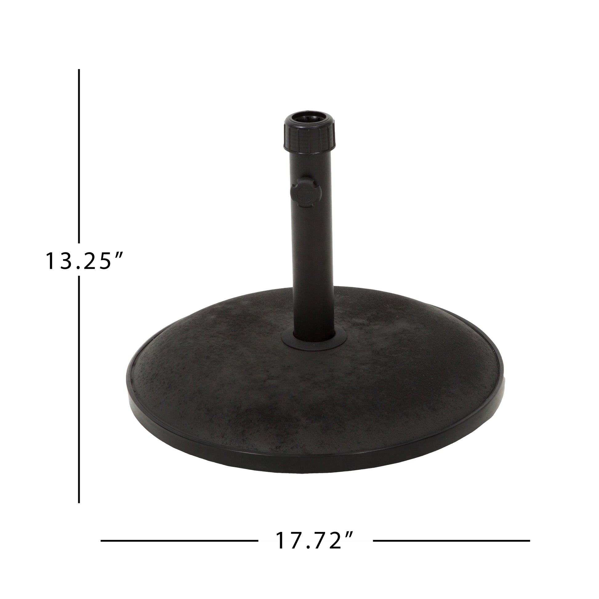 Black Concrete Umbrella Base - Weather-Ready Shade