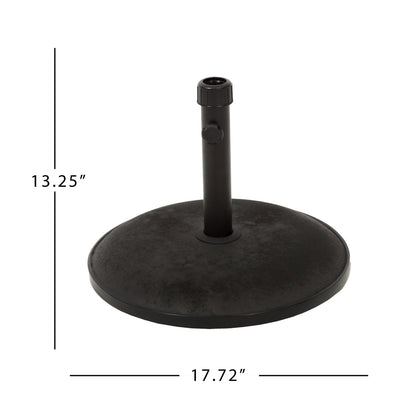 Black Concrete Umbrella Base - Weather-Ready Shade