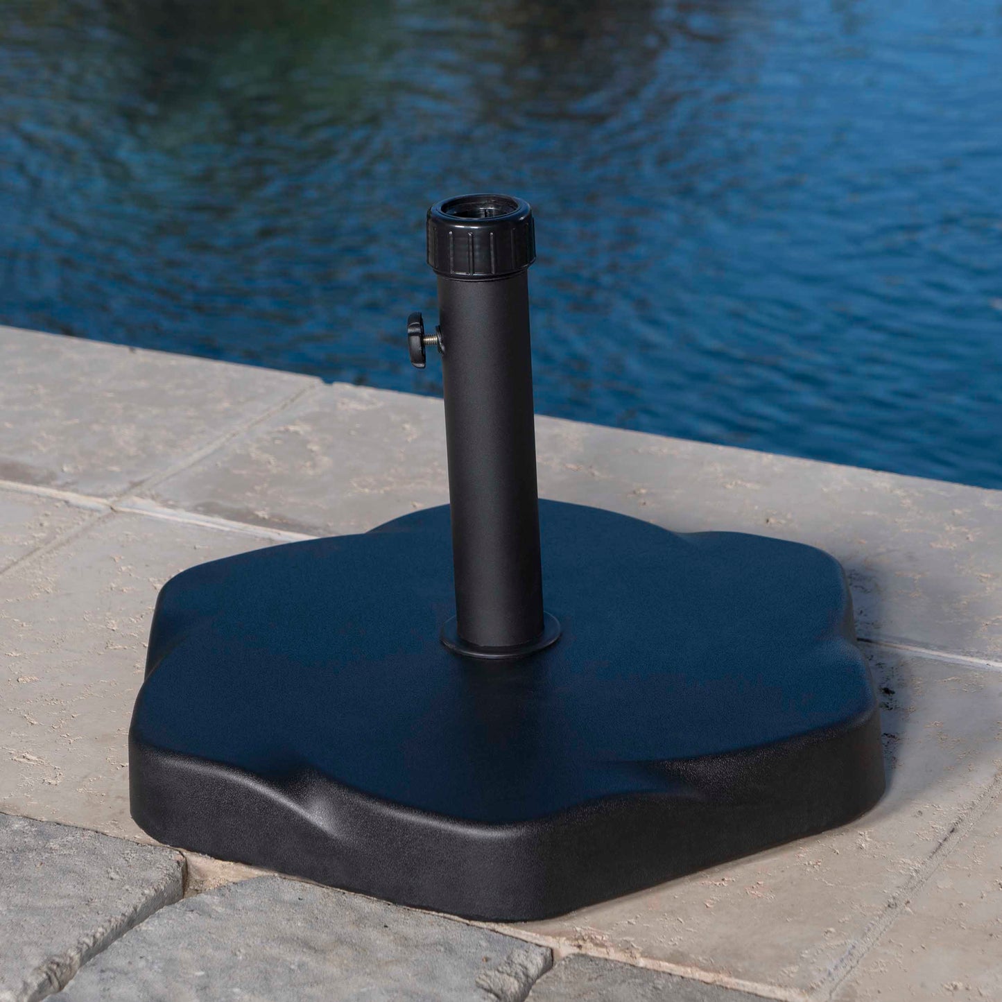 Hexagonal Concrete Iron Umbrella Base - 66lbs