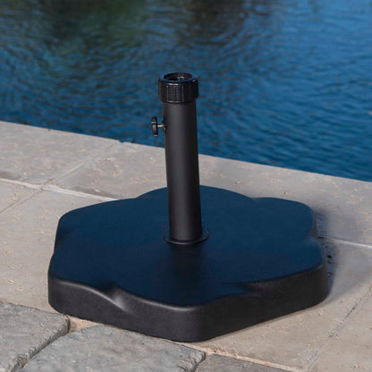 Hexagonal Concrete Iron Umbrella Base - 66lbs