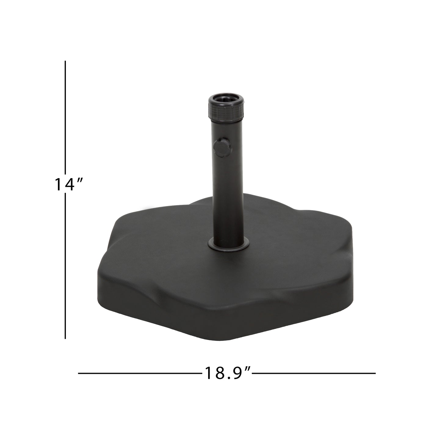 Hexagonal Concrete Iron Umbrella Base - 66lbs