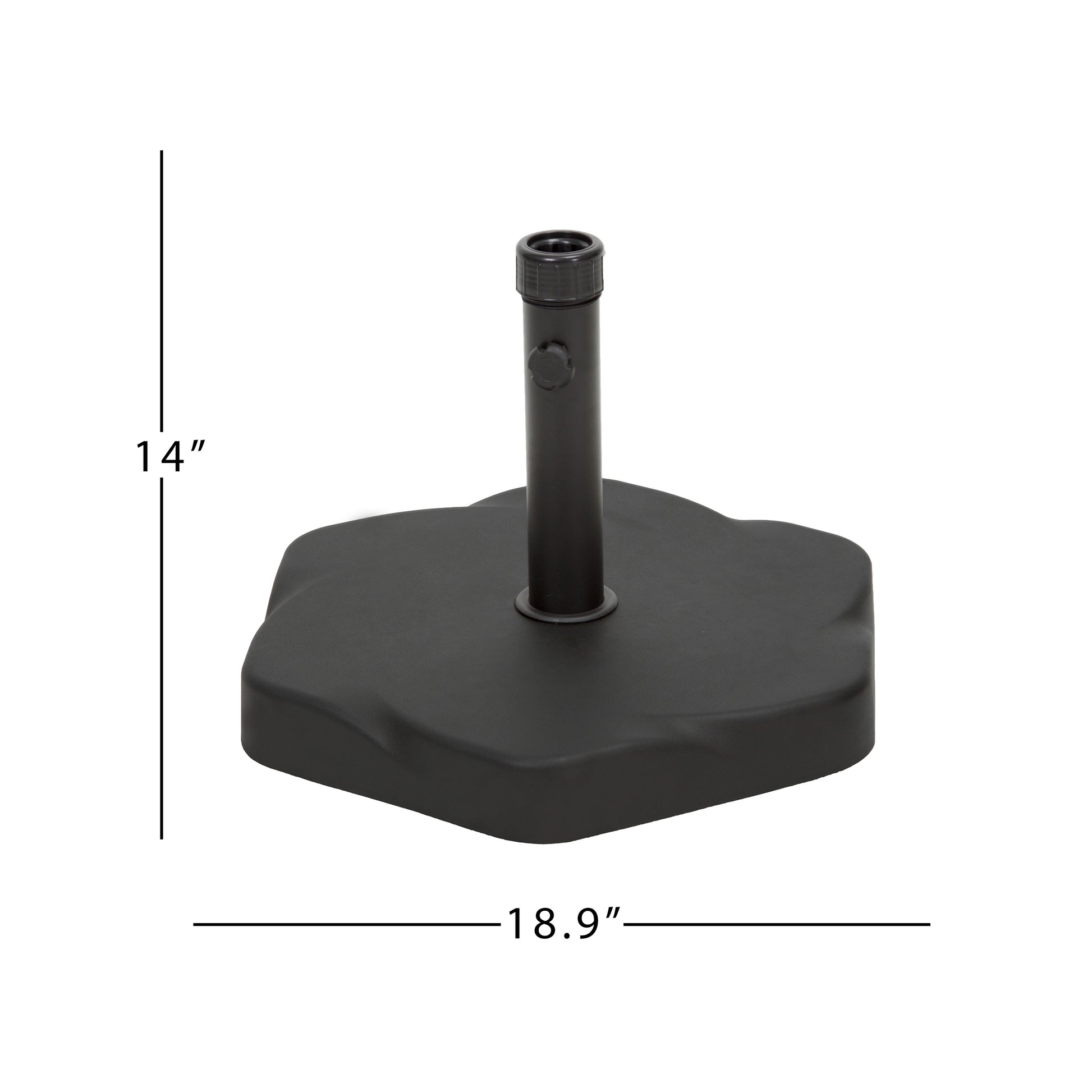 Hexagonal Concrete Iron Umbrella Base - 66lbs