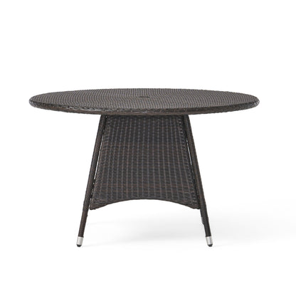 CORSICA RD Dining Table - Brown Wicker Outdoor Table