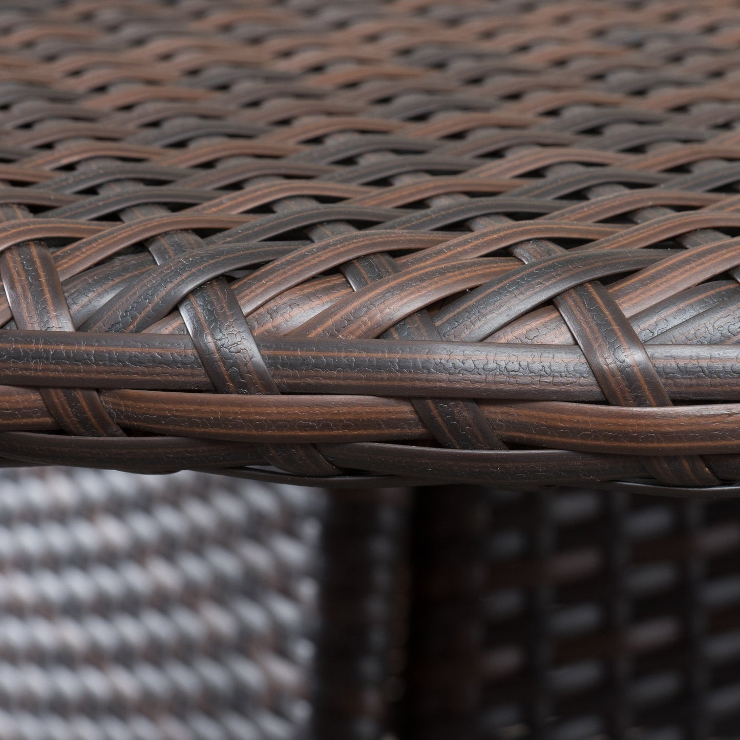 CORSICA RD Dining Table - Brown Wicker Outdoor Table