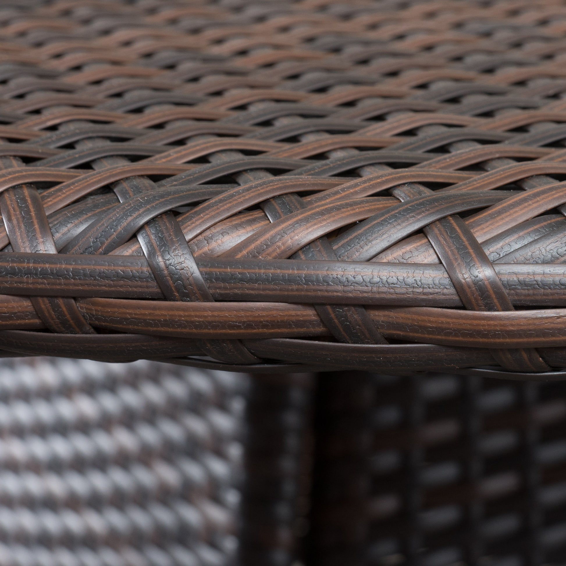 CORSICA RD Dining Table - Brown Wicker Outdoor Table