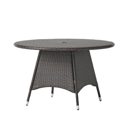 CORSICA RD Dining Table - Brown Wicker Outdoor Table